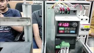 Experiment 01 VFD programming using PLC for switching the motor ONOFF in FWD direction rotation [upl. by Santini]