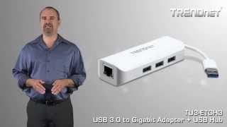 TRENDnet Adaptador USB 30 a Gigabit y hub USB TU3ETGH3 [upl. by Mcleroy]