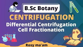 Principle of Centrifugation  Differential Centrifugation  Cell Fractionation  BSc Botany [upl. by Adnilrev577]