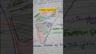 UPSC NOTES Peninsular Plateau map Indian geography  Best notes for UPSC upsc upscmotivation [upl. by Therese475]