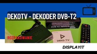 DekoTV  rozpakowanie dekodera DVBT2 HEVCH265 [upl. by Lainey443]