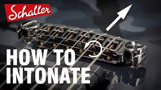 How to intonate a Schaller Signum adjustable wraparound locking bridge [upl. by Godderd]