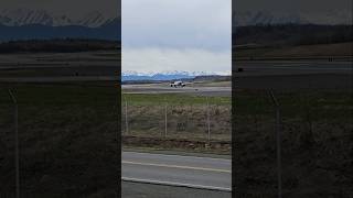 Korean air cargo 777 taking off at ted stevens international airport anchorage Ak planespotting [upl. by Lekar]