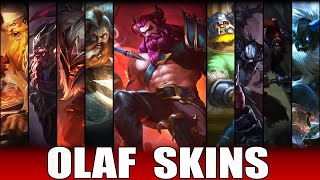 OLAF SKINS 2022  All Olaf Skins Including Pentakill III Lost Chapter Olaf [upl. by Charles]