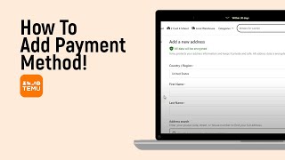 How to Add Payment Method in Temu easy [upl. by Ellener]