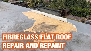 How to repair and repaint a damaged fibreglass flat roof [upl. by Loram]