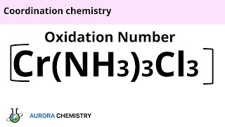 Calculate the oxidation number of Cr in CrNH33Cl3  Oxidation Number of COORDINATION COMPOUND [upl. by Gnik]