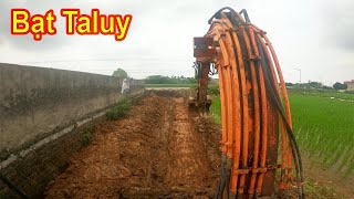 Kĩ Thuật Đắp Bờ Bạt Taluy Mương Thẳng Không Cần Cắm Cọc  ditch digging  Xuân Mạnh Vlogs [upl. by Mesics239]