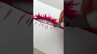 Tutorial on how to draw realistic lips using alcohol markers ✨ [upl. by Baese]