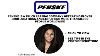 Penske Truck Leasing  Career Tuesday [upl. by Tavia]