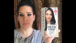 Clairol Nice amp Easy hair dye new formula blue black  Nina Gilhousen [upl. by Richer]