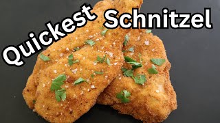 The QUICKEST Chicken Schnitzel Recipe in under 4 mins [upl. by Spillar187]