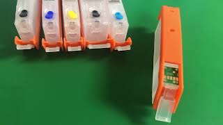 Refillable Refill Cartridges Replace Canon PGI 580 CLI 581 BKCMY Ink Tanks With Standard Chip [upl. by Rainie62]