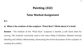 Nios Class 12th Painting 332 New Updated Solved TMA Solution Session October 2024 [upl. by Atinet593]