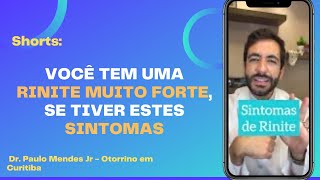 Quais sāo os principais sintomas de rinite  Shorts Otorrino em Curitiba [upl. by Rolecnahc]