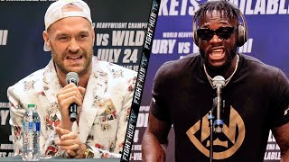 TYSON FURY VS DEONTAY WILDER 3  FULL KICK OFF PRESS CONFERENCE amp FACE OFF VIDEO [upl. by Iteerp]