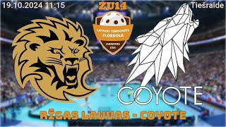 Florbols zēni U14 Rīgas Lauvas  Coyote Rīgā 19102024 [upl. by Aro815]