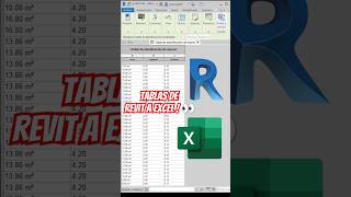 Tablas de Revit a Excel 💥💯 revit revitstructure revitbim revitarchitecture bim [upl. by Ynnus522]