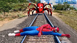 Homem Aranha e o Monstro Trem Aranha Histórias de SUPER HERÓIS [upl. by Thar]