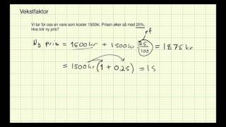 Vekstfaktor ved økning [upl. by Limbert]