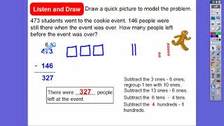 3Digit Subtraction Regroup Tens  Lesson 67 [upl. by Wainwright152]