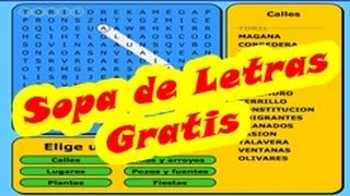 Sopa de Letras en Español [upl. by Trudi490]