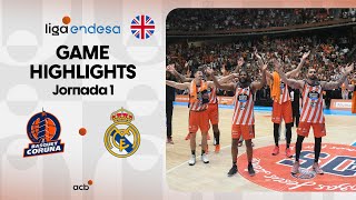 Leyma Coruña  Real Madrid 8685 GAME HIGHLIGHTS  Liga Endesa 202425 [upl. by Ydnamron940]