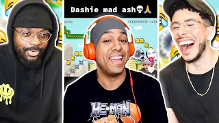 DASHIE IS TRENDING REACTING TO DASHIES SUPER MARIO MAKER TIKTOKS 🤣 [upl. by Fairleigh]