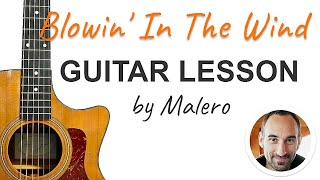 Blowin In The Wind Guitar Lesson [upl. by Ognimod]