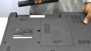 How to remove dell inspiron 1545 laptop battery [upl. by Richma203]