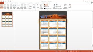 PowerPoint training How to Make a 1Page Calendar 12 Months in Ms PowerPoint [upl. by Barcellona]