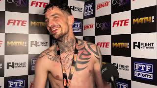 Kearon Thomas  Post Fight Interview at BKB32 [upl. by Gardal]