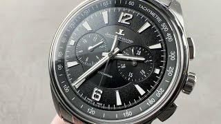 JaegerLeCoultre Polaris Chronograph 42mm Black Dial Q9028170 JaegerLeCoultre Watch Review [upl. by Bennie]