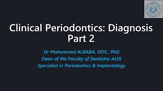 Clinical Periodontics diagnosis Part 2 [upl. by Yedorb]