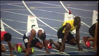 Usain Bolt Olympics Rio Semi  Final 100m Race Time 986 [upl. by Borek]