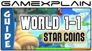 New Super Mario Bros U Acorn Plains1 Acorn Plains Way Star Coins Guide amp Walkthrough [upl. by Khichabia]