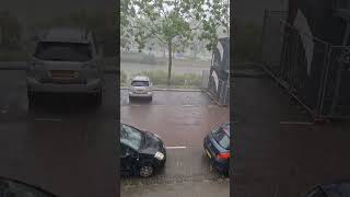 Heavy rain in Amsterdam [upl. by Einimod]