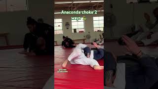 Anaconda choke 2 ways bjj jiujitsu grappling Choke anaconda submission gi attack strangle [upl. by Ridley511]