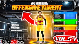 BEST OFFENSIVE THREAT BUILD ON NBA 2K22 RARE BUILD SERIES VOL 57 [upl. by Soutor]