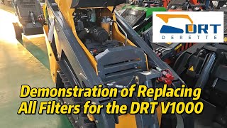 Demonstration of Replacing All Filters for the Derette V1000 Mini Skid Steer Loader [upl. by Enelrak]