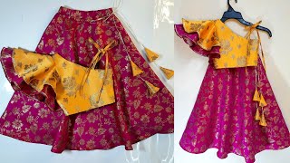 Latest designer lahengacholi cutting and stitching step by step tutorial easy way trendy 2 [upl. by Egap]