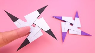 摺紙超炫酷的忍者飛鏢手裡劍，簡單帥氣又好玩  Origami NINJA STAR [upl. by Peednam]