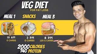 Vegetarian Full Day Of Eating For FAT LOSS  2000 Calories Diet Plan [upl. by Ainwat]