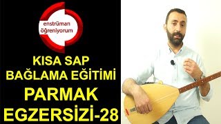 Kısa Sap Bağlama Egzersiz 28 Pozisyonlarda Tel Atlama Teknikleri English Subtitles [upl. by Goodyear]