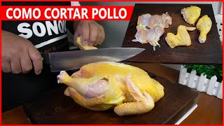 COMO CORTAR UN POLLO ENTERO PASO A PASO  Como limpiar el pollo rápido y fácil [upl. by Nivle]