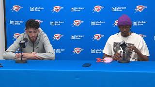 Chet Holmgren amp Jalen Williams PostGame Interview  Phoenix Suns vs Oklahoma City Thunder [upl. by Elletnuahc263]