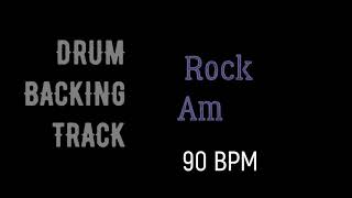 DRUM Backing track Rock Am Pista para bateria 90 BPM [upl. by Gentes]