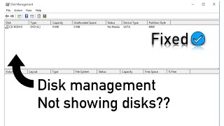 Disk managementpartition is not showing any drive white screen in windows 7 8 10 [upl. by Airb]