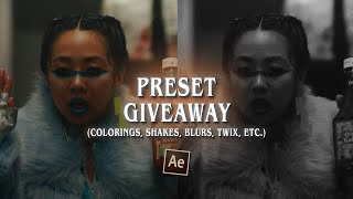 velocity pack  preset giveaway colorings shakes twixtor topaz etc  after effects [upl. by Yim488]