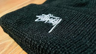 Stussy Basic Cuff Beanie Зимняя шапка Стусси Unboxing [upl. by Ratcliffe]